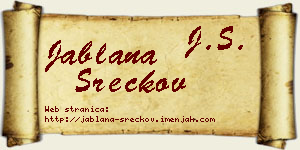Jablana Srećkov vizit kartica